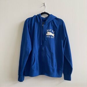 NWOT Abercrombie and Fitch Blue Zip Up Hoodie